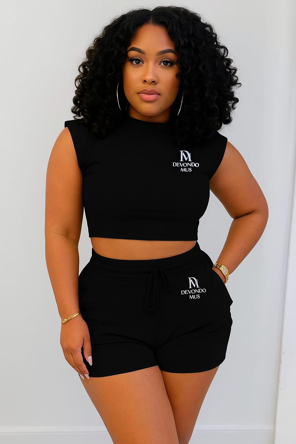 Devondo Mus Crop Top Short Suit